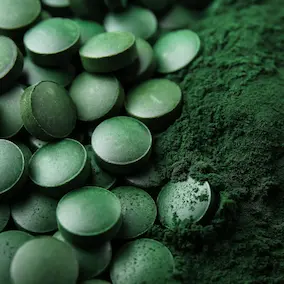 Spirulina blue-green algae